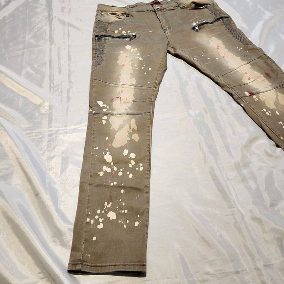 Kleep Standard Issue Skinny Jeans Discontinued Rare Painter Unique Size W42xL34 - Picture 4 of 12